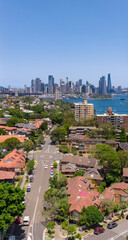 D Sydney Waverton street to CBD SKy vert pan