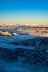 Hochlantsch Sonnenuntergang - Teichalm - Naturpark Almenland - Oststeiermark - Morgenrot - Nebelmeer - Hochnebel - Winter