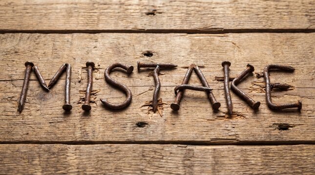 Mistake acknowledgment and error recognition concept emphasizing learning from failures and accepting imperfections as part of growth and improvement process in work
