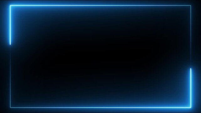 Neon light effect frame animated motion graphic background video