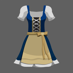 Dirndl dress german tradition illustration design vector