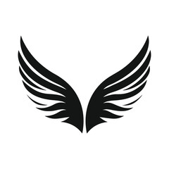 Obraz premium Wings icons illustration. black wings icon collection vector. editable,.