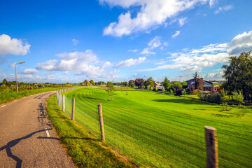 Dike along Ring canal of the Zuidplaspolder at Nieuwerkerk Noord
