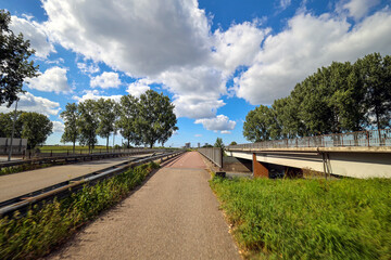 Road besides aqueduct of ring canal of the Zuidplaspolder at Nieuwerkerk Noord