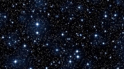 Obraz premium Distant Sparkling Stars and Galaxies in Dark Deep Blue Black Space Cosmic Background with Twinkling Celestial Body and Illuminated Nebula