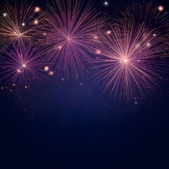 Fototapeta premium Happy New Year 2026 Celebration Fireworks on Blue Night Background