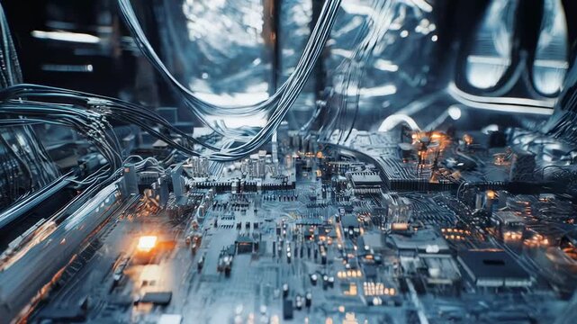 camera macro inside of a supercomputer 