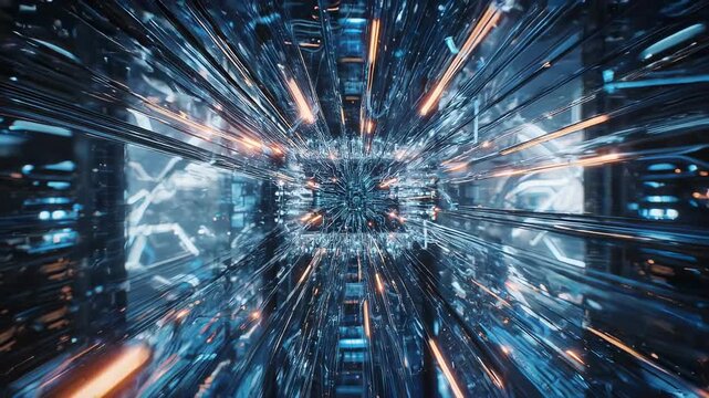 camera macro inside of a supercomputer 