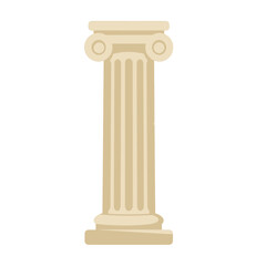 Classical Stone Column with Ionic Capital