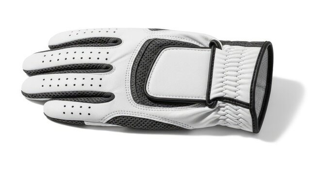 Professional white leather golf glove on surface | Golf, sports, equipment. - Powered by Adobe
