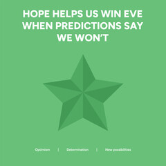 Obraz premium Hope and Determination Concept Illustration Featuring a Green Star for Optimism and New Possibilities