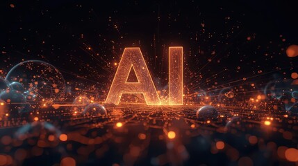 Futuristic AI Technology Energy Visualization