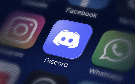 Discord Company logo on the smartphone