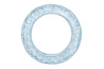 Ice ring forming a frozen blue circle