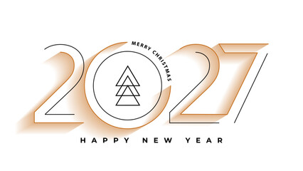 Happy New Year 2027 Greeting Card