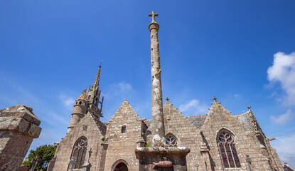 Parish close church of Bodilis, finistere, brittany, france