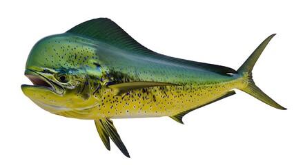 Naklejka premium Vibrant fish isolated on white background for commercial use
