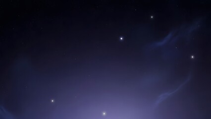 Night sky with stars and nebulas against dark background illustration