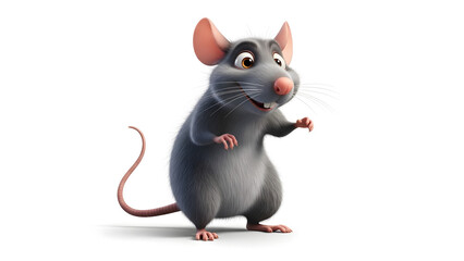Cute and cheerful rat illustration ideal for education, kids, and fun content.