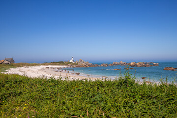 Beach of chardons bleus, finistere, brittany, france