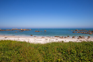 Beach of chardons bleus, finistere, brittany, france
