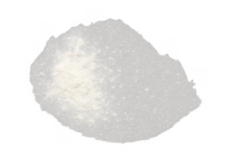 White powder and sugar granules pile transparent
