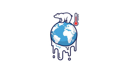 Polar Bear on Melting Earth