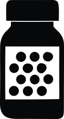 Medication bottle with pills Vector © Vector Stock