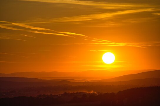 Abendrot in Oberfranken Deutschland

