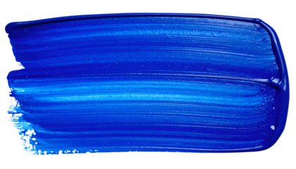 Close-up of a vibrant blue brushstroke with texture, showcasing a gradient effect