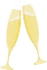 two glasses of champagne