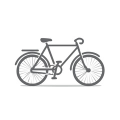 Fototapeta premium Bicycle Symbol Isolated Minimalist Style Transportation Graphic, Sport Vehicle Icon, Simple Design