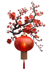 chinese lantern with red lanterns