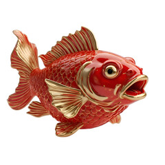 red fish isolated on white
