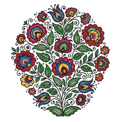 Eastern European Folk Art Floral Bouquet
