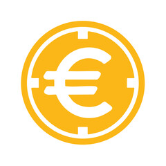 Fototapeta premium Golden Euro Coin Currency, European Finance Icon, Symbol of the Eurozone Economy