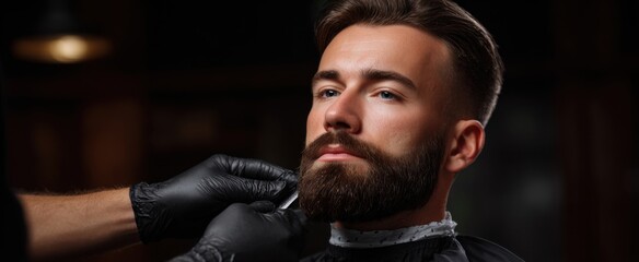 Barber sculpting a beard like an artist chiseling confidence one stroke at a time