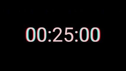 Animated 30 seconds digital countdown with modern glitch distortion, deal overlay or intro for gaming, cybersecurity, and futuristic-themed video content. 4K video - Powered by Adobe