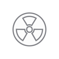 Fototapeta premium Radioactive Danger Warning Sign Symbol Gray Outline in Circle Safety Element