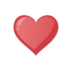 Fototapeta premium Cartoon Red Heart Illustration, Symbol of Love, Valentine, Romance, Health and Medical Support