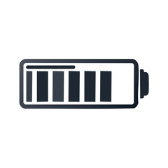 Battery Charge Icon Showing Half Level Power Storage Energy Capacity