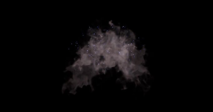 wind energy explosion effect on black background