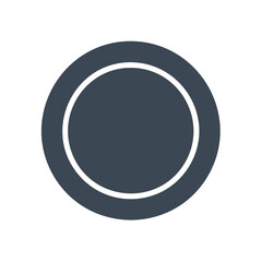 Round Plate Illustration: Top-View Dinnerware Still Life for Kitchen or Restaurant Designs