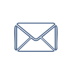 Line art envelope icon illustration in minimal style for vector designs and email services