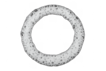 Circular foam ring frame with bubbles texture