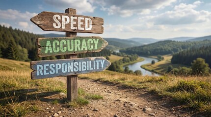 Performance management framework balancing speed accuracy and responsibility objectives for operational excellence and quality assurance in business process optimization