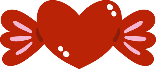 cute valentines heart love candy sugar food snack confectionery vector cartoon illustration