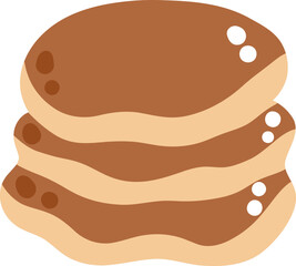 cute stack of butter pancakes food dessert bakery breakfast vector illustration