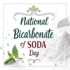 National Bicarbonate of Soda Day, Baking Soda Awareness Day, Sodium Bicarbonate Household Uses Concept, Eco Friendly Cleaning With Baking Soda, Natural Baking Soda Background