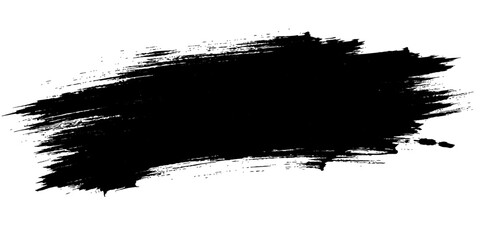 Fototapeta premium Abstract grunge background featuring a dark black ink splat with a dirty paint splatter texture and a vintage brush stroke border vector illustration design element